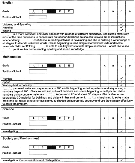 Penny Report sheet one